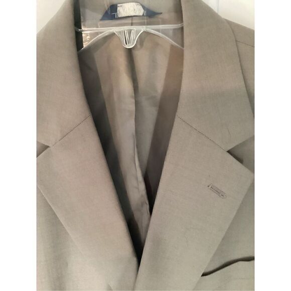 346 Brooks Brothers Stretch Wool Blend Blazer Sz 44R Suit Jacket Khaki - Picture 2 of 10